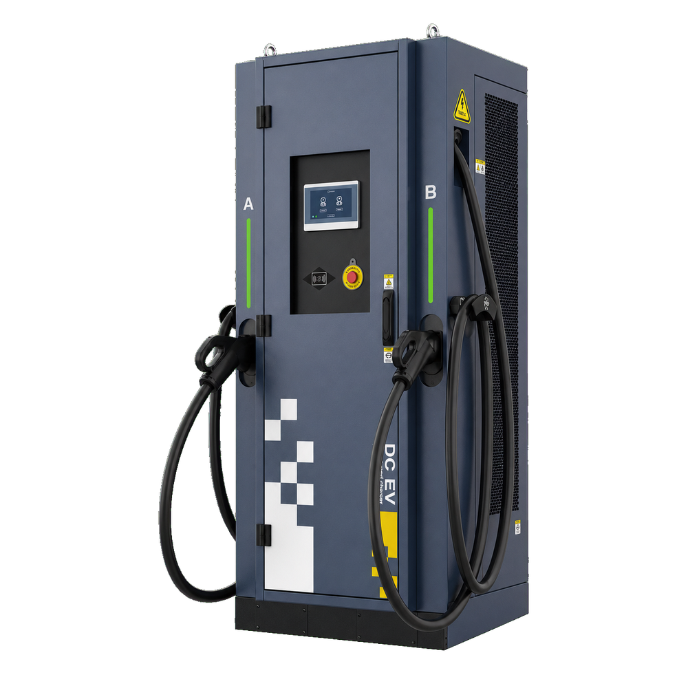 60-240kW DC Fast Charger with 745 × 630mm cabinet reference product angle