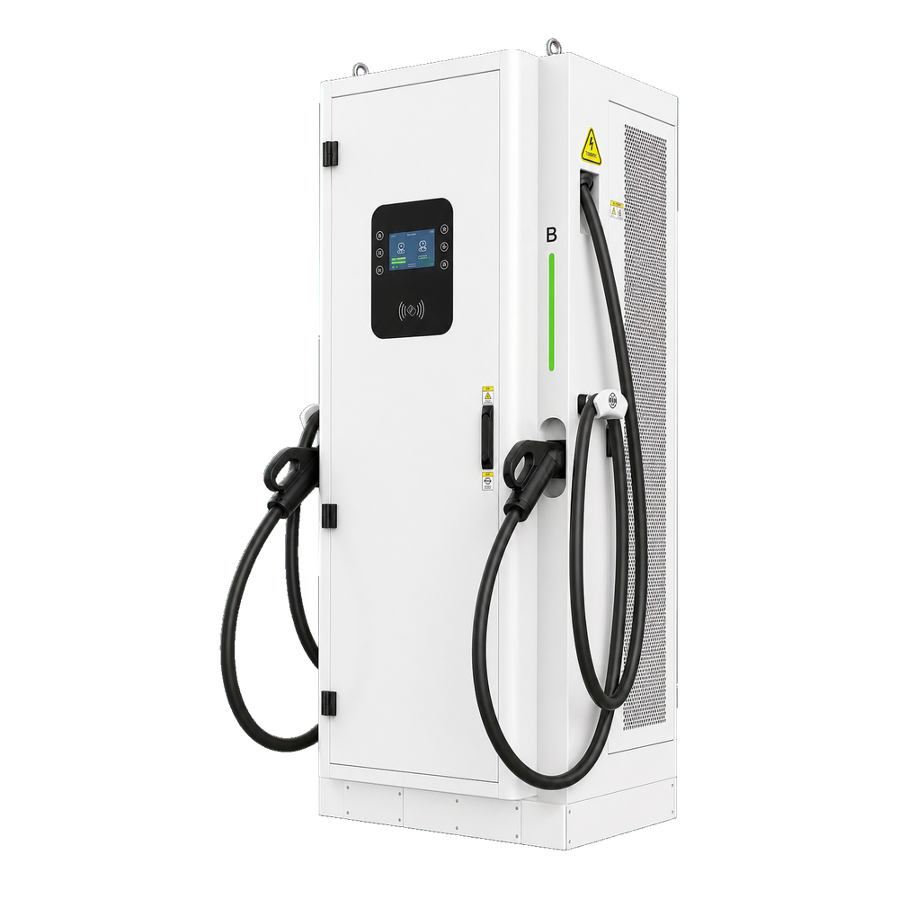 60-240kW DC Fast Charger with 750 × 750mm cabinet reference product angle