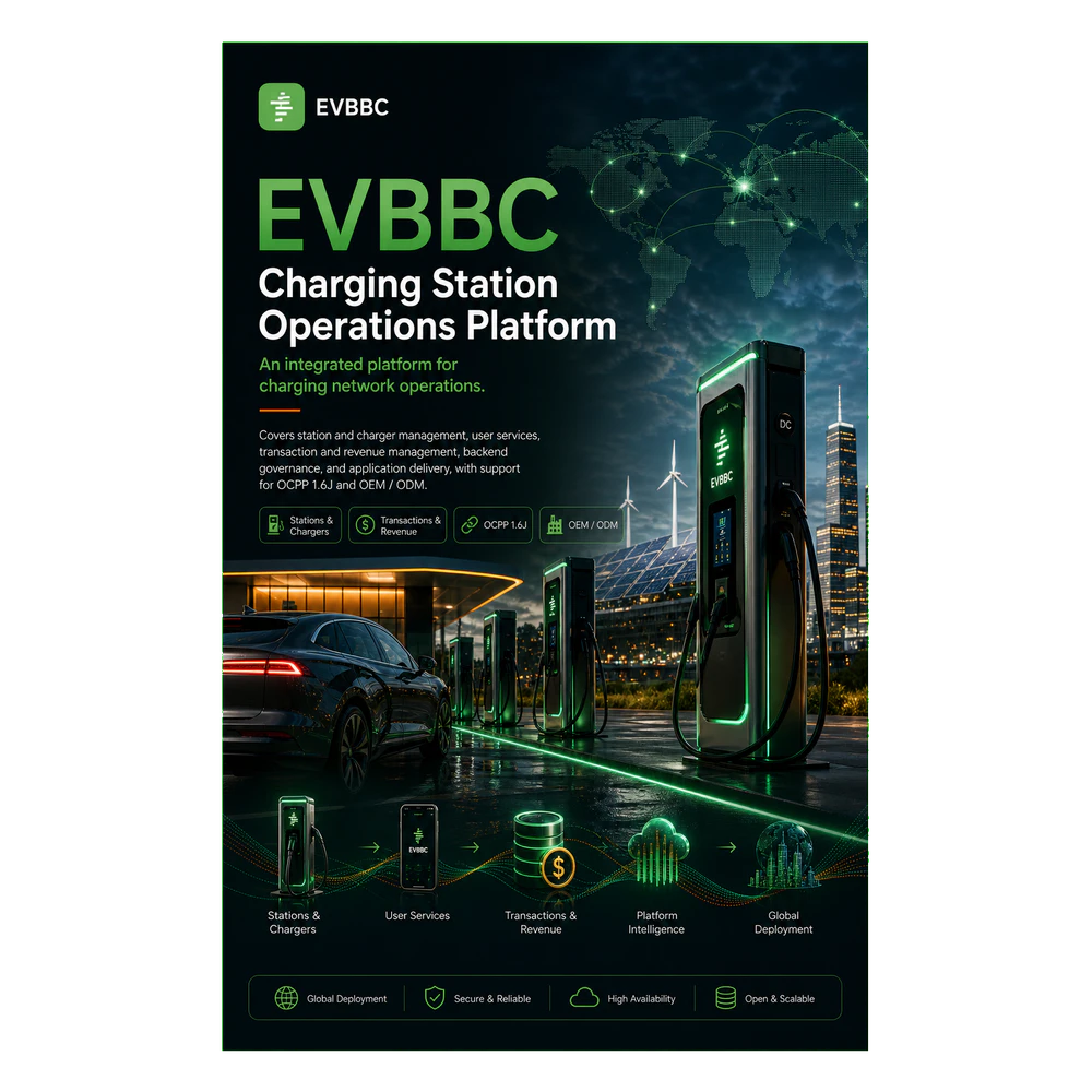 Charging Station Operations Platform reference product visual