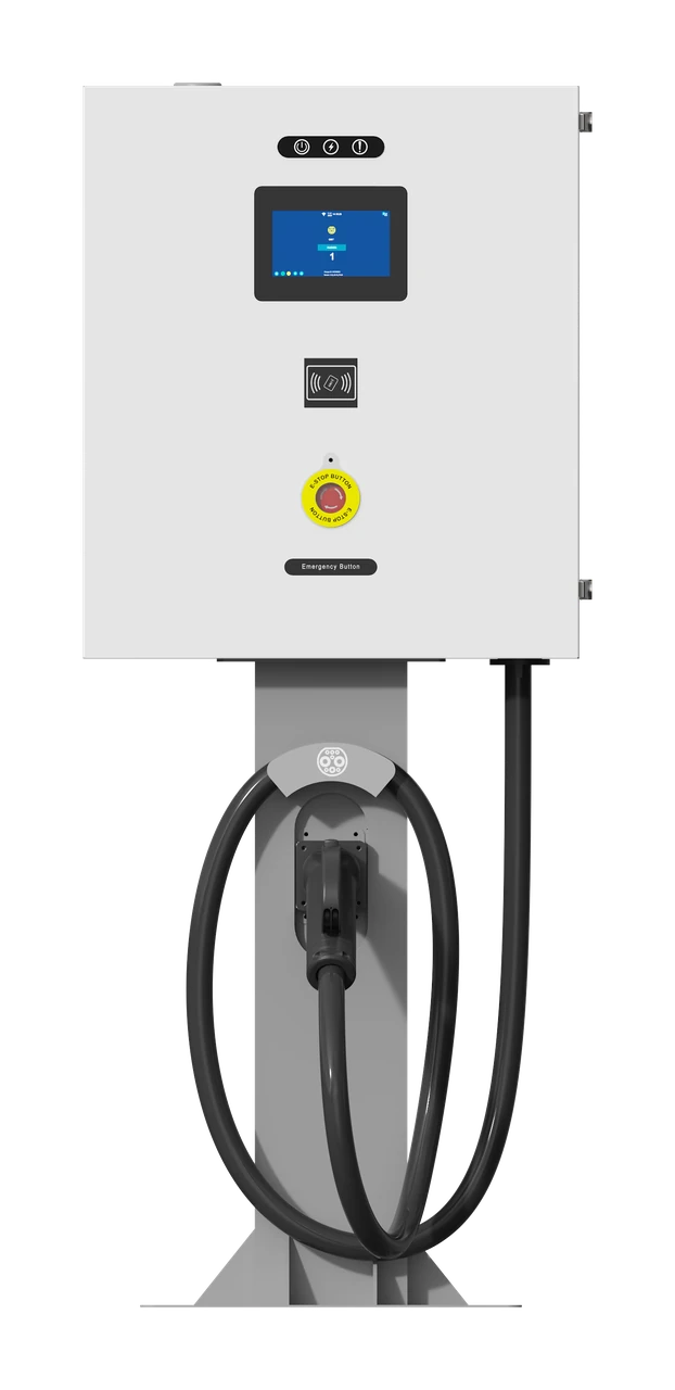 Original front product render of the EVBBC V2G30 30 kW bidirectional DC charger